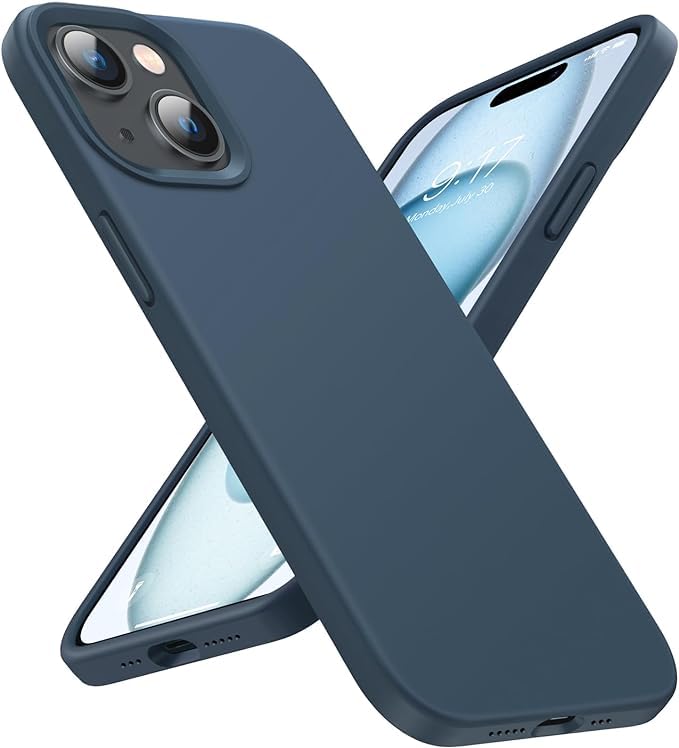 iPhone Case, Liquid Silicone Case, Shockproof, Slim Phone Case, Anti-Scratch Soft Microfiber Lining