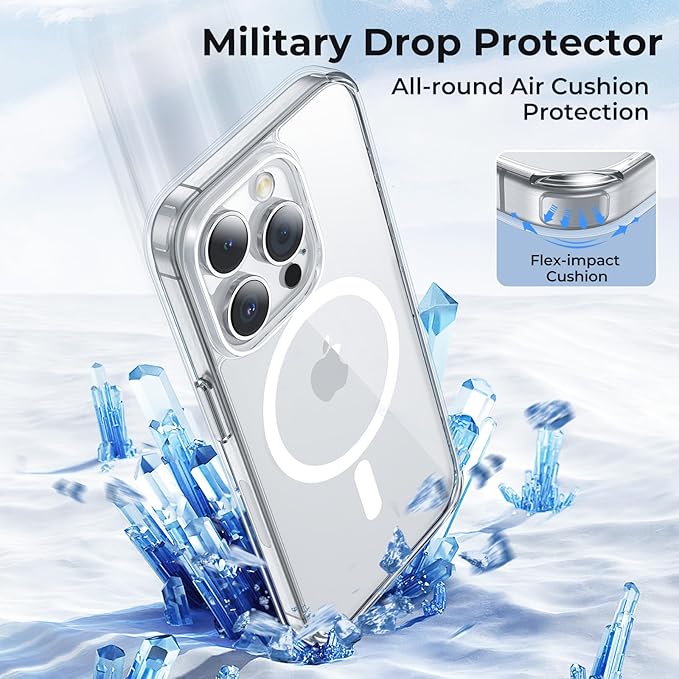 Apple iPhone Case, Compatible with MagSafe, Military-Grade Protection, Yellowing Resistant