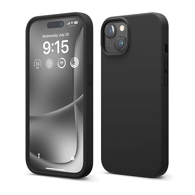 iPhone Case, Liquid Silicone Case, Shockproof, Slim Phone Case, Anti-Scratch Soft Microfiber Lining