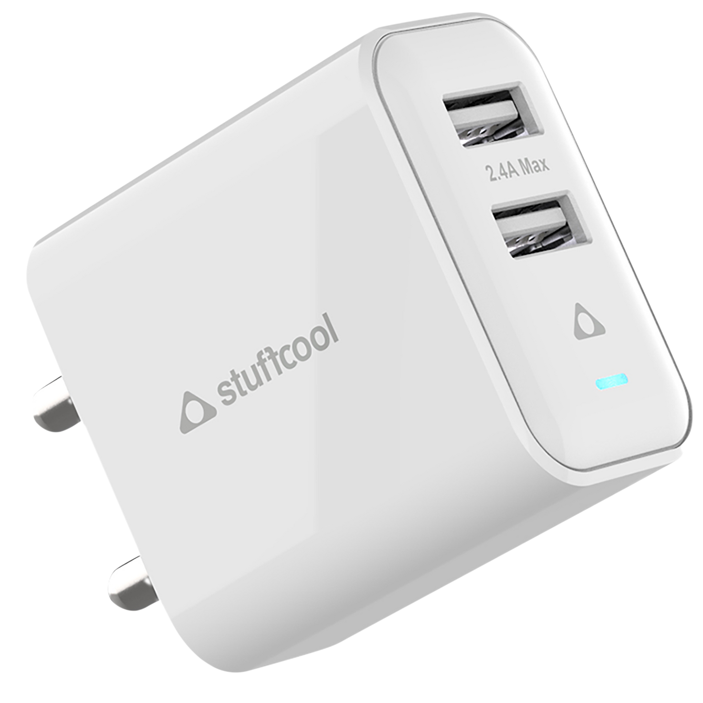 Stuffcool Nova 20W Charger Made in India 2 Ports Supports