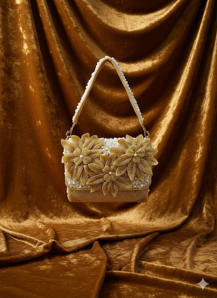 Designer Pearl Wedding Purse for Ladies