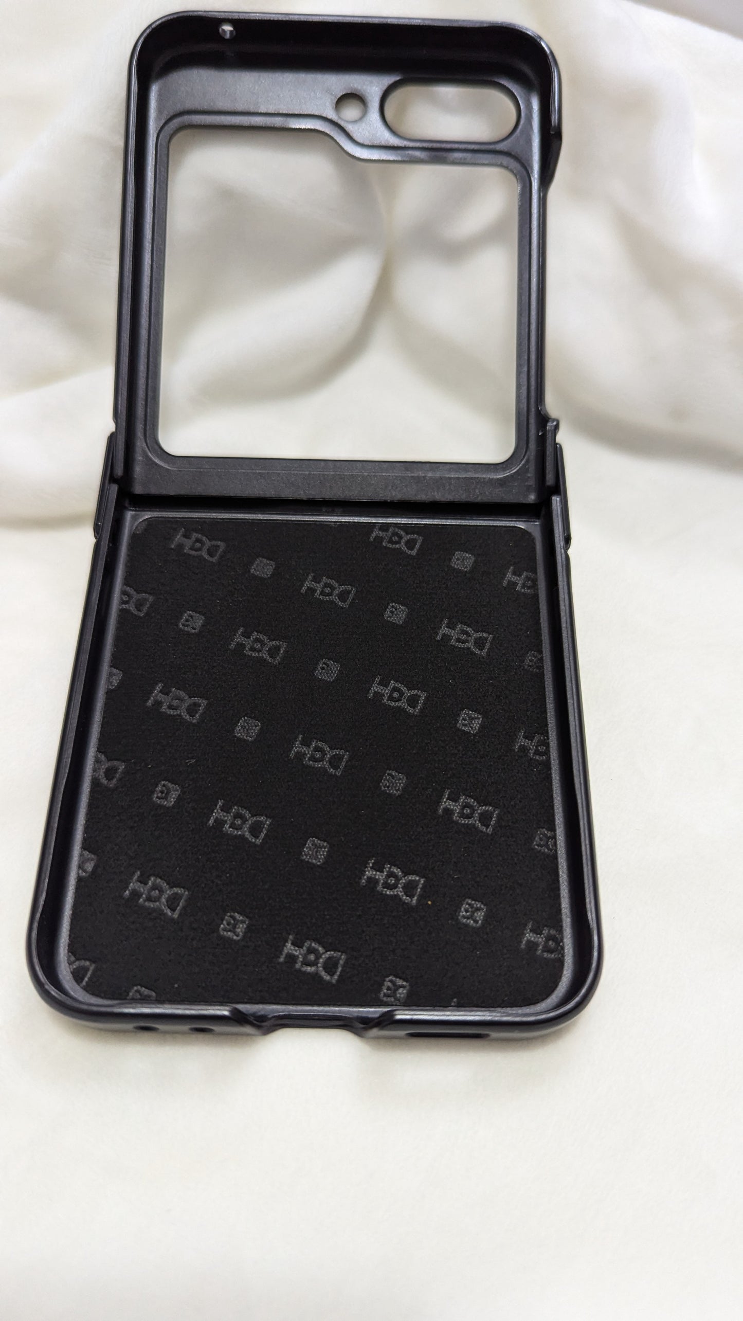 Samsung z flip primium leather case with metal ring