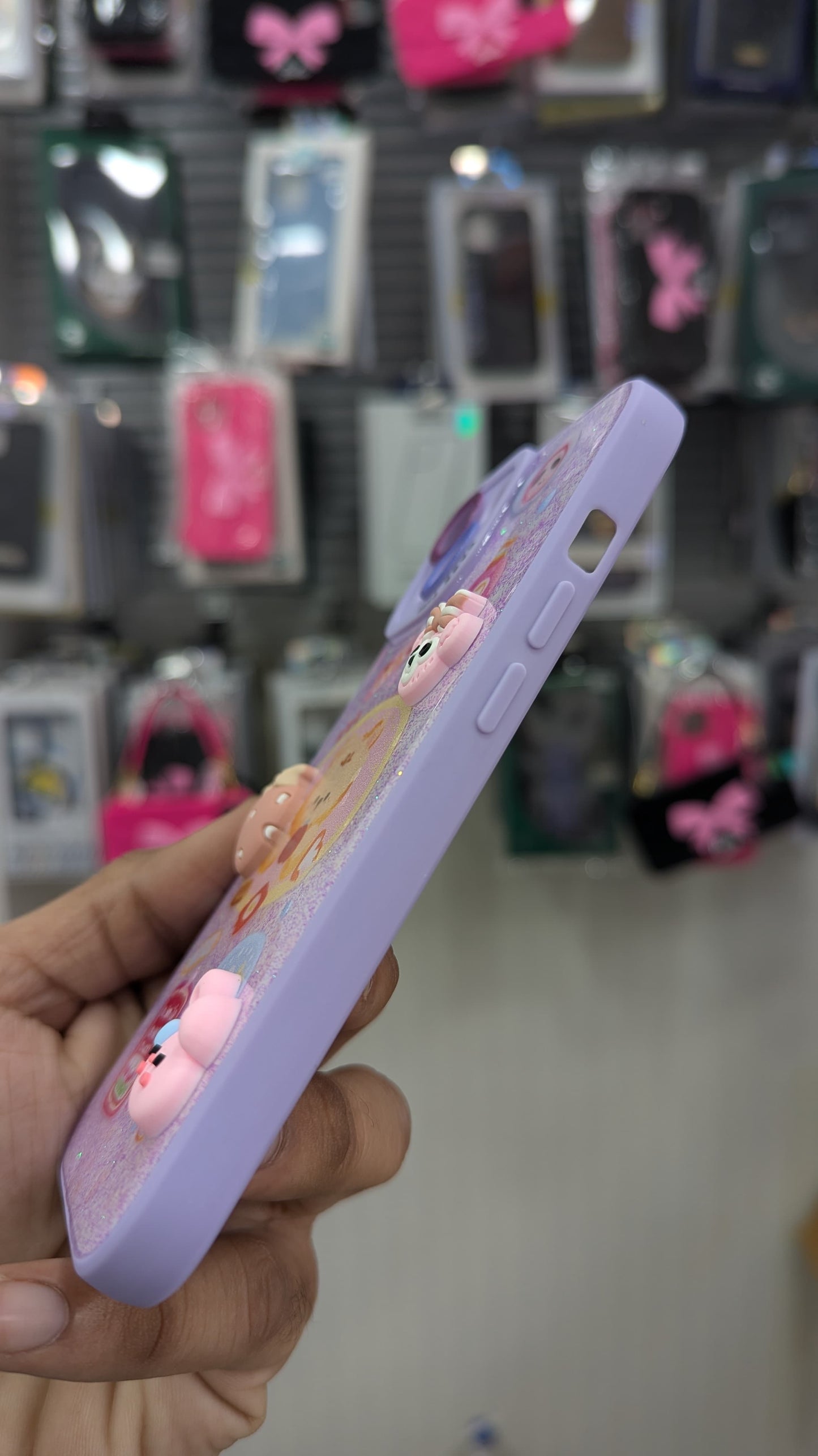 purple 3d back cover for mobile