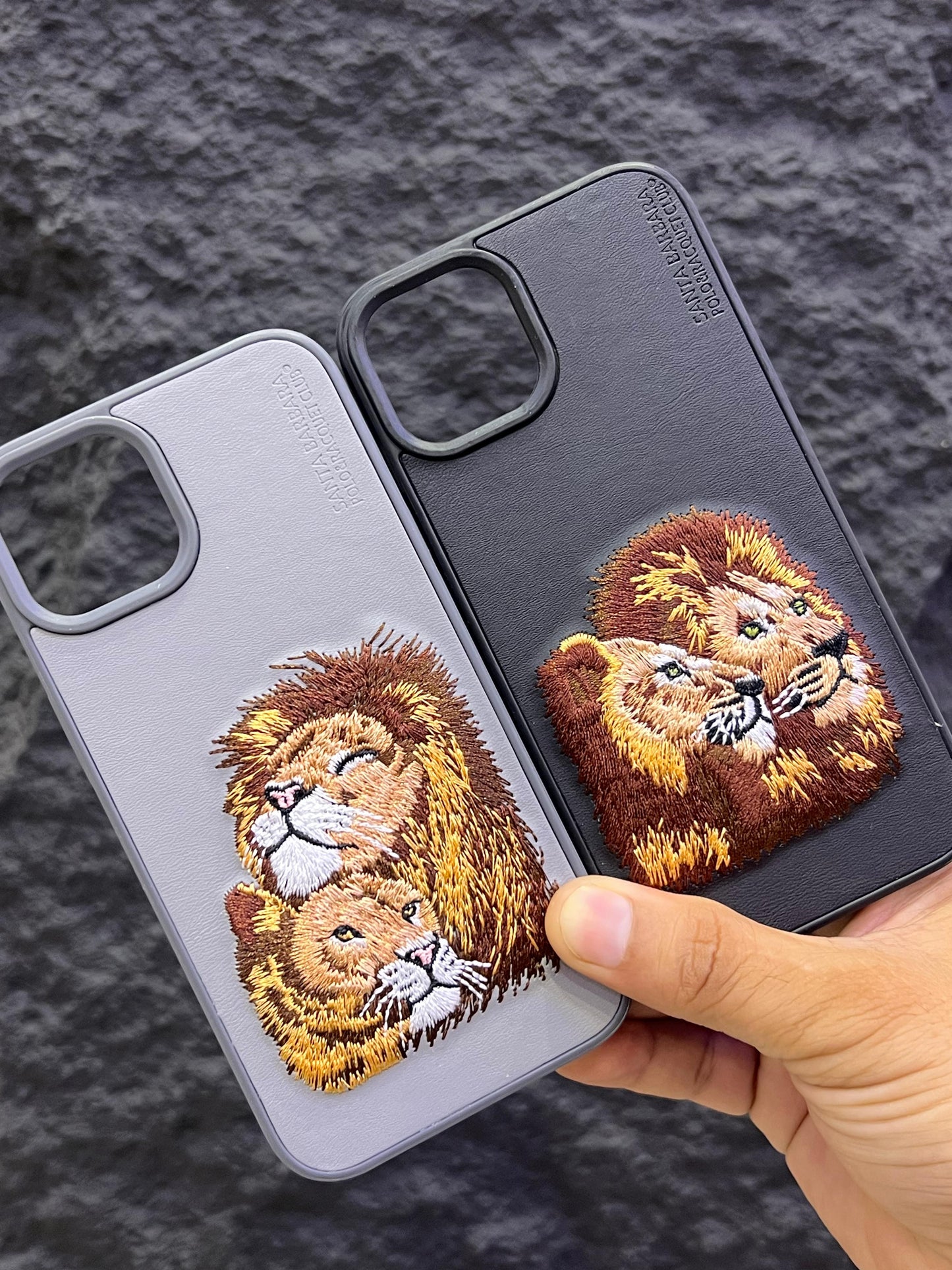 Apple iPhone Embroidery Lion Case