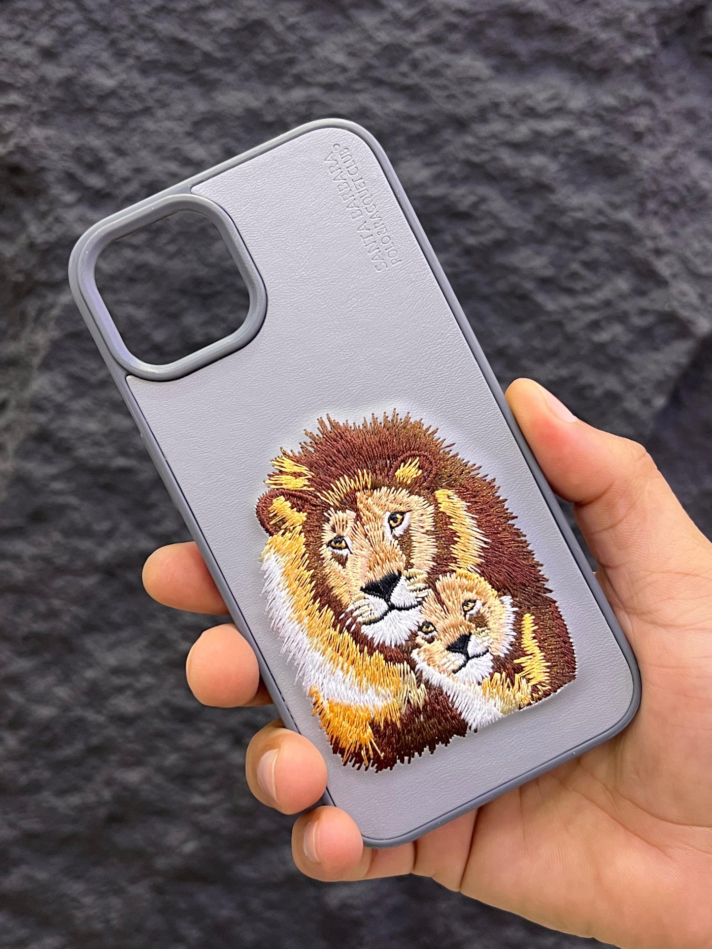 Apple iPhone Embroidery Lion Case