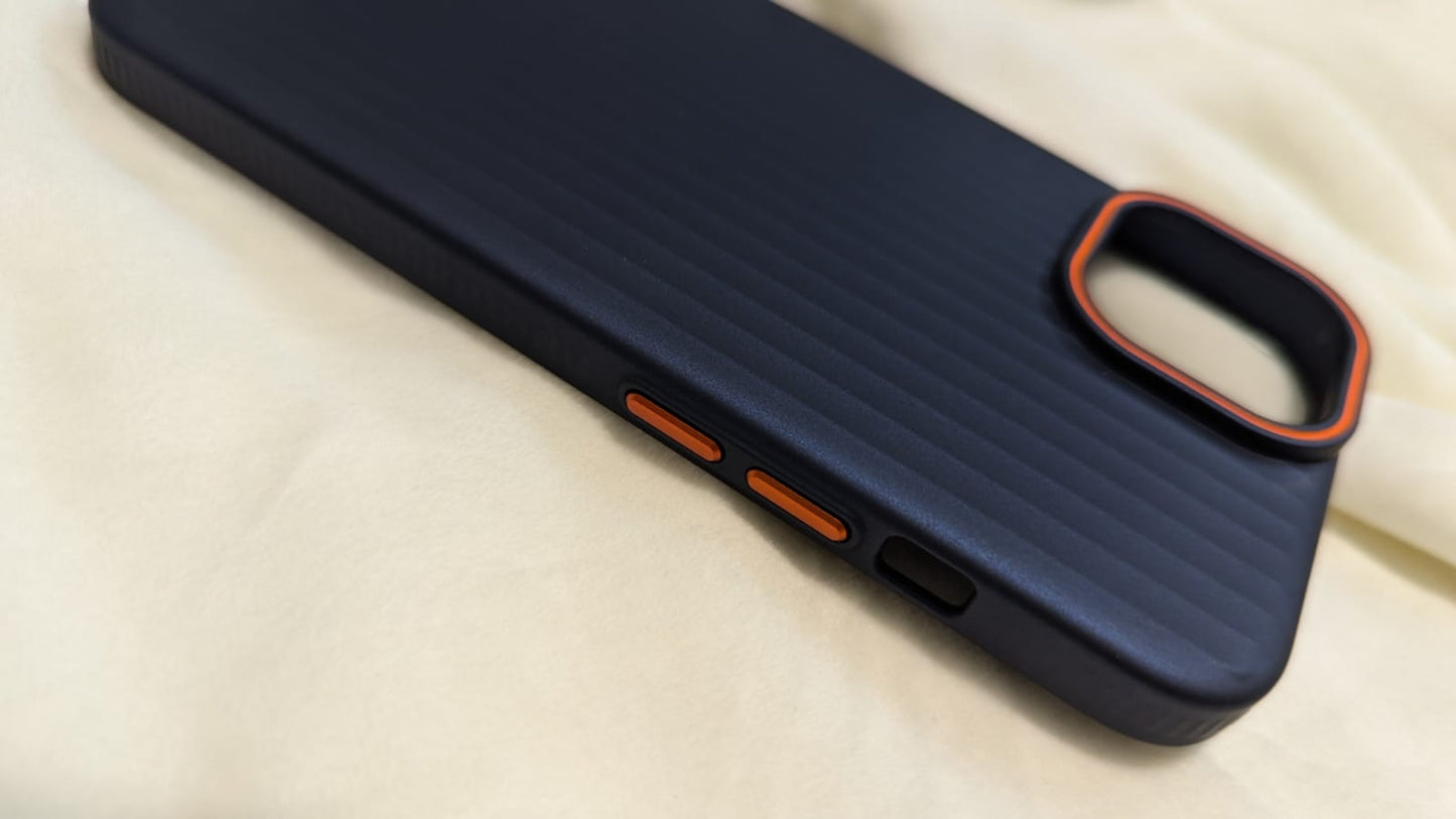 iPhone TPU Shockproof Protective Corrugated Pattern Matte Plating Case