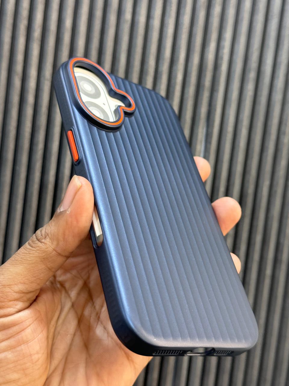 iPhone TPU Shockproof Protective Corrugated Pattern Matte Plating Case
